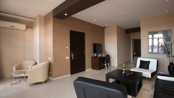Apartment, City View | 1 bedroom, premium bedding, minibar, in-room safe