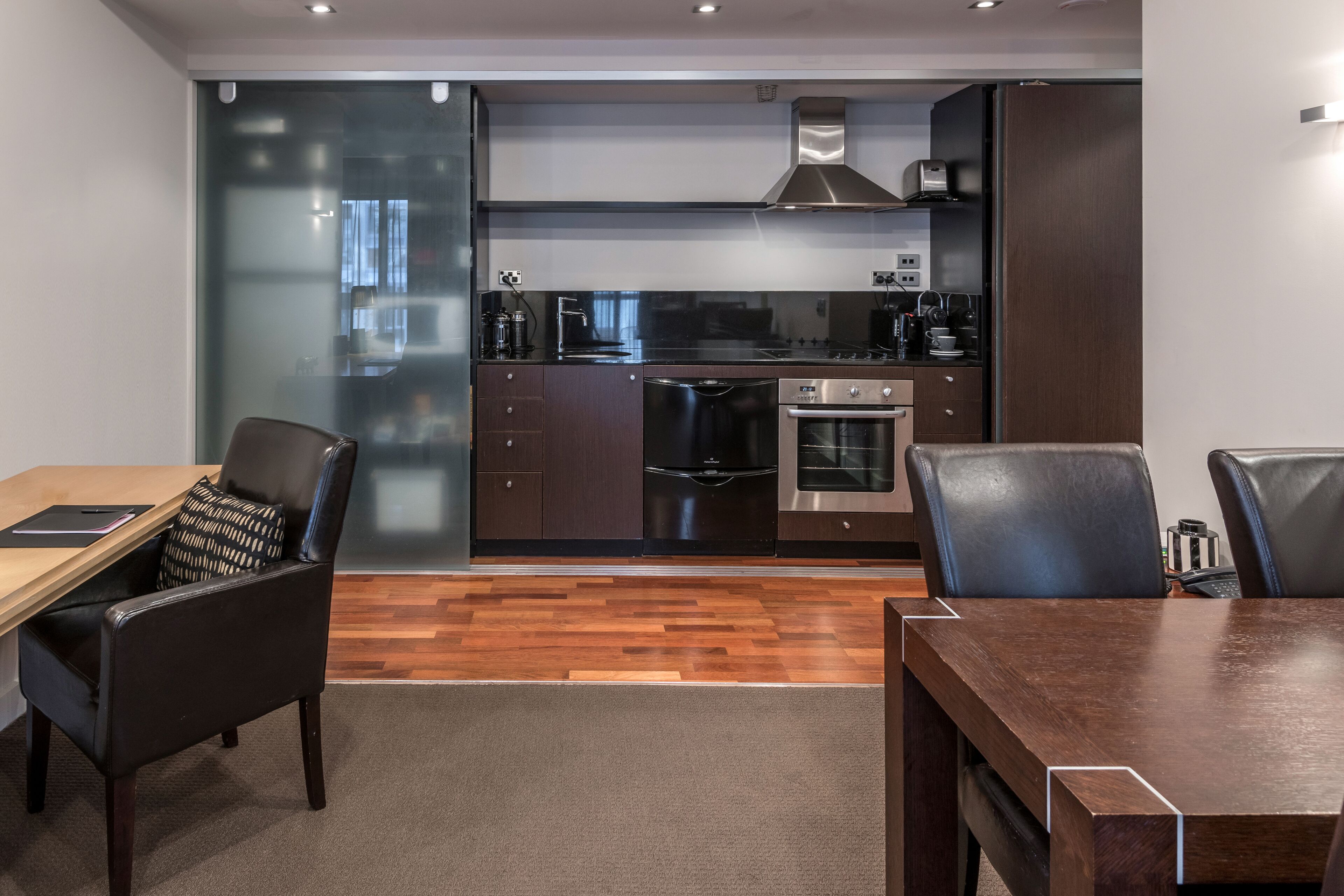 two bedroom apartment | private kitchen | fridge, microwave, oven, dishwasher