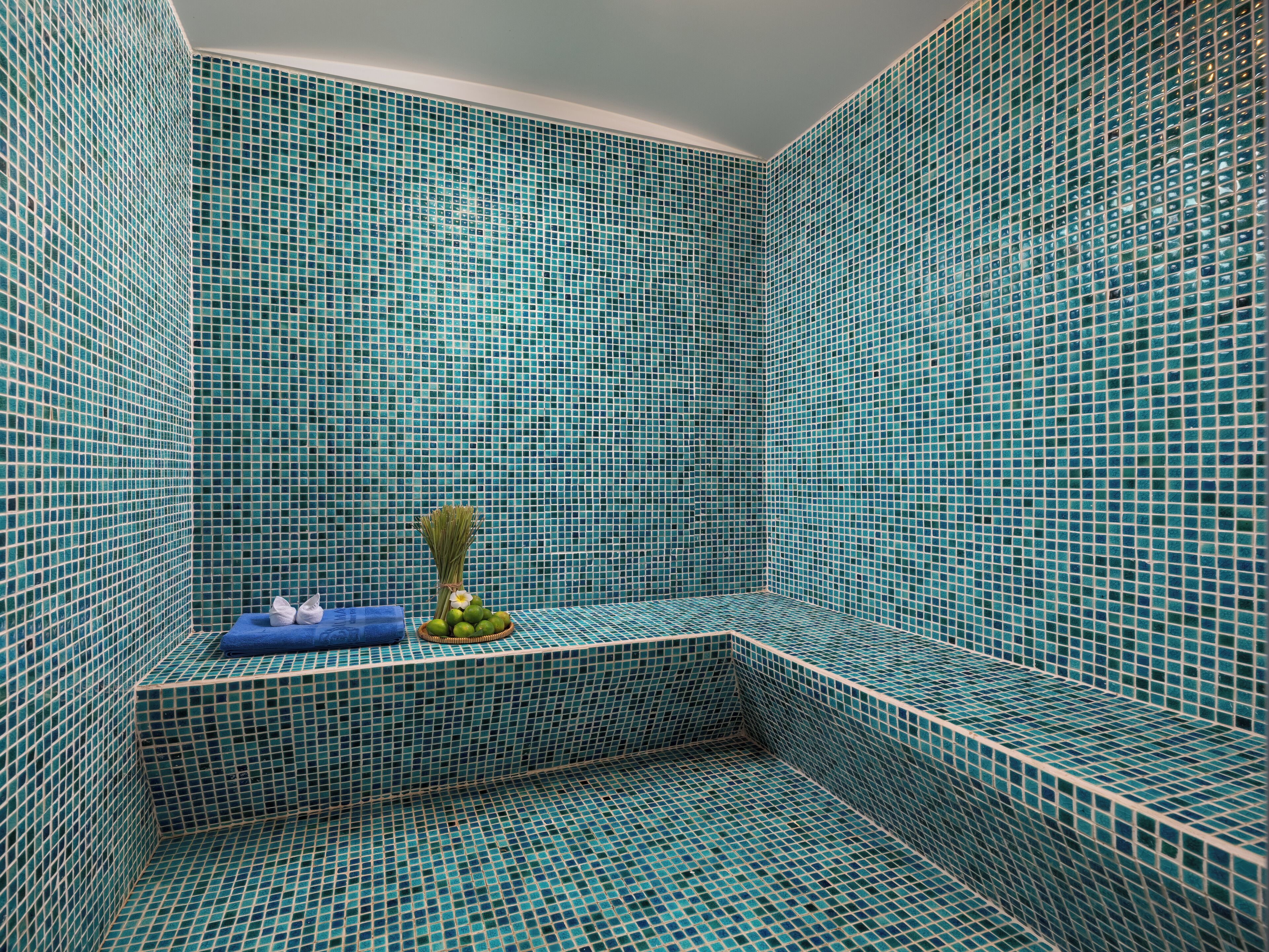 Salas de tratamiento para parejas, un sauna, una bañera de hidromasaje