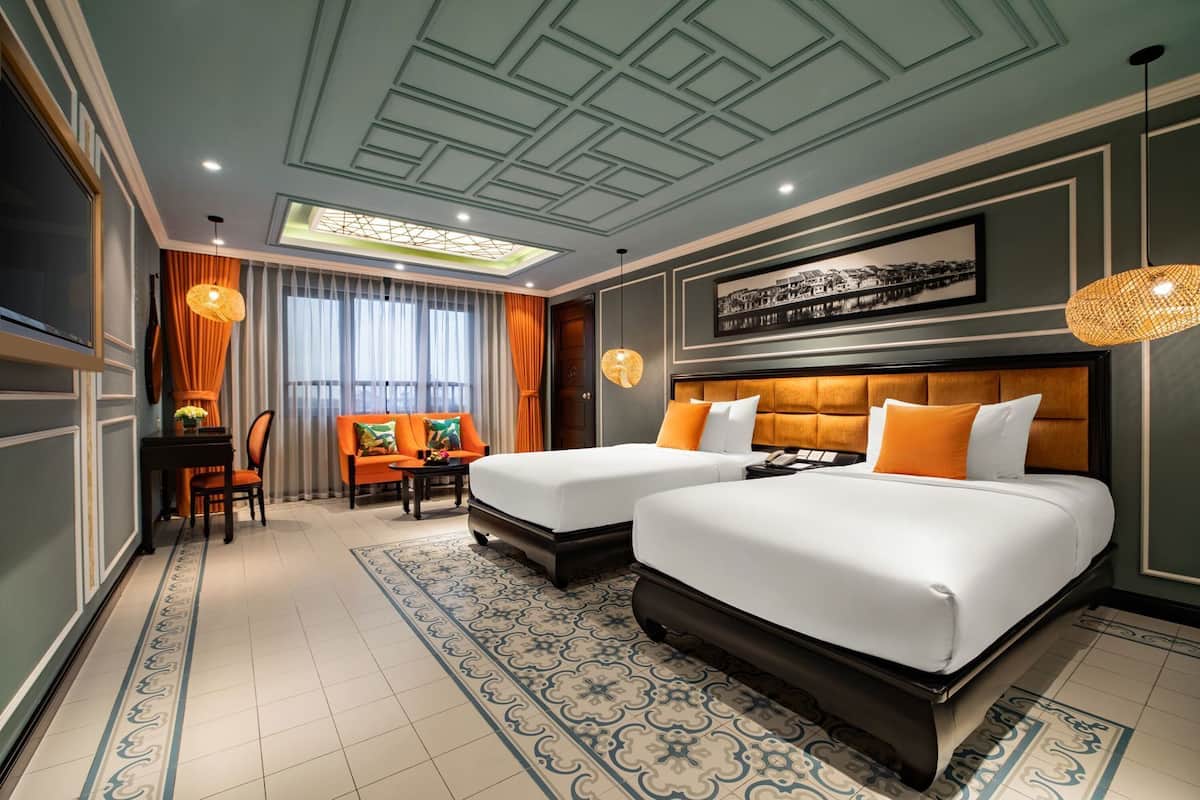 Down duvets, minibar, in-room safe, desk