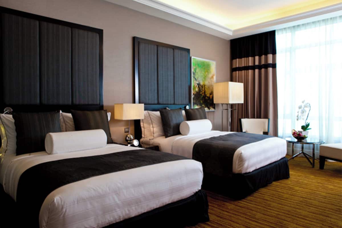 Deluxe Room, 2 Double Beds, Tower | Premium bedding, minibar, in-room safe, desk