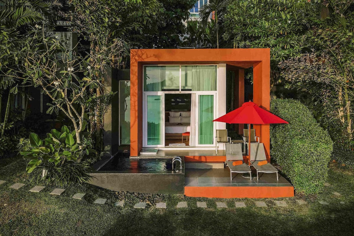 别墅, 1 张双人床, 热水浴缸 | 迷你吧、客房内保险箱、办公桌、笔记本电脑工作区