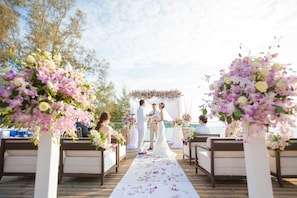 Outdoor wedding area