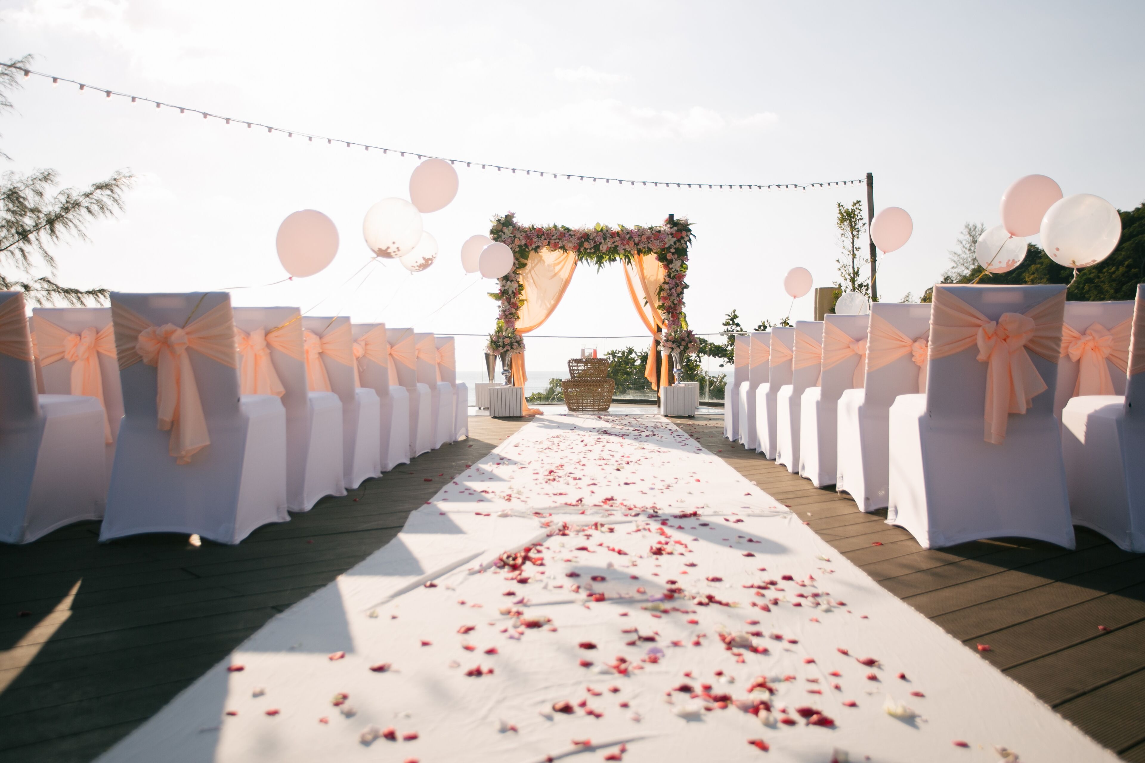 outdoor wedding area