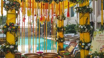 Outdoor wedding area