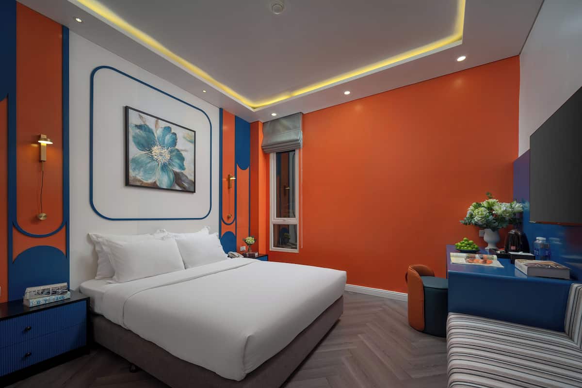 Kamer (St. Augustine) | 1 slaapkamer, luxe beddengoed, een minibar, een kluis op de kamer