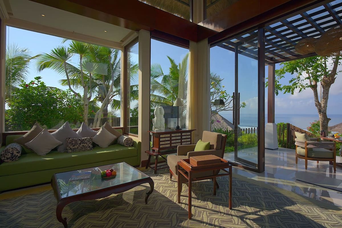 Villa, 1 soverom, privat basseng, havutsikt | Sengetøy av topp kvalitet, dundyner og minibar (inkludert)