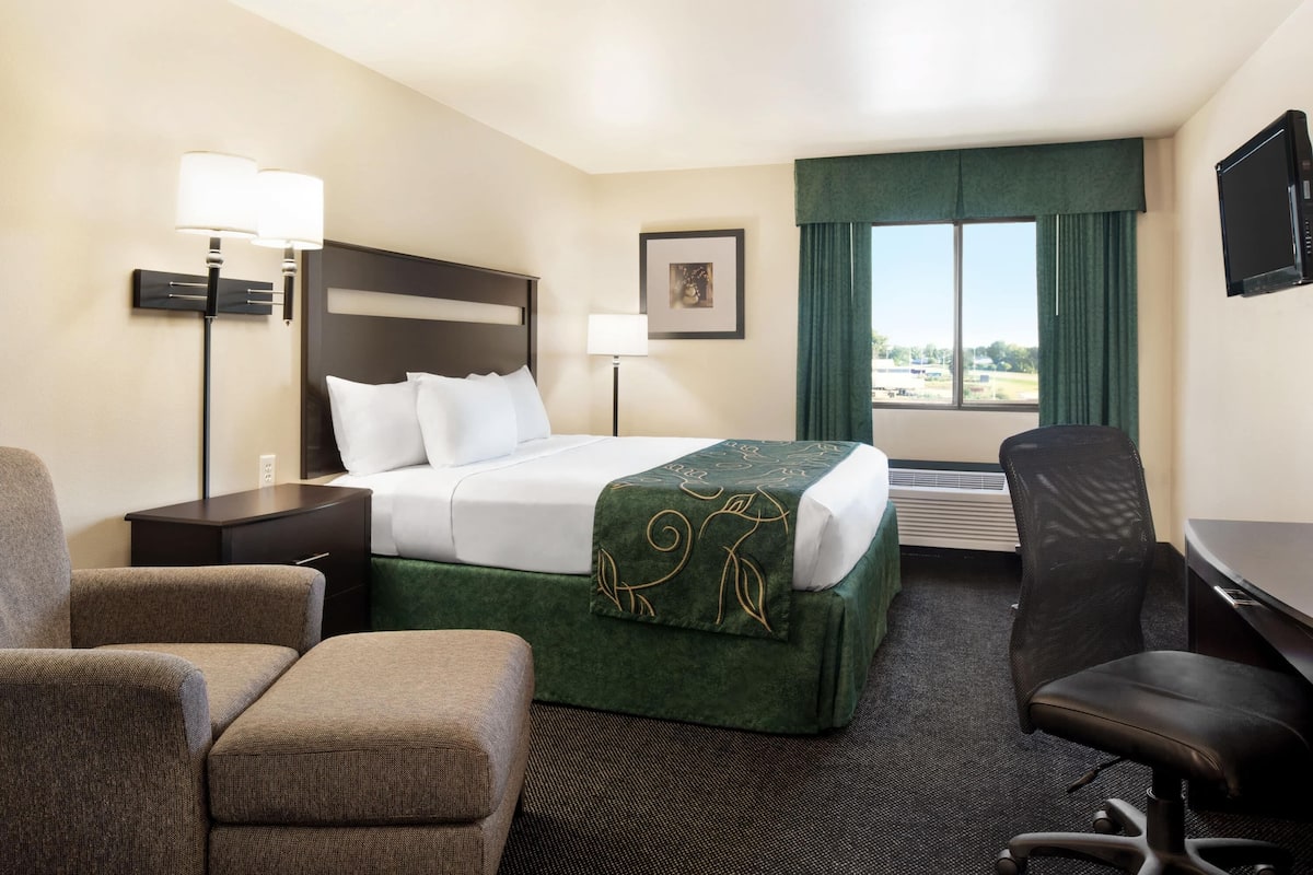 Room, 1 King Bed, Non Smoking | Desk, blackout drapes, iron/ironing board, free cribs/infant beds