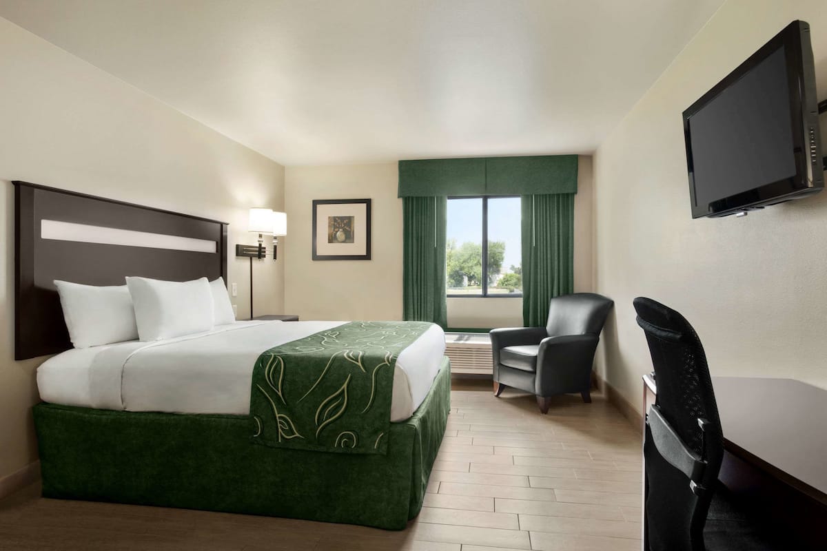 desk, blackout curtains, iron/ironing board, free cots/infant beds