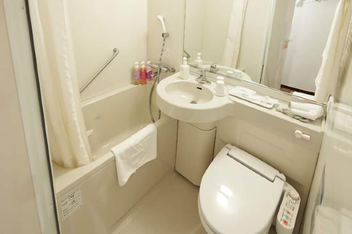 Baño | Tina con regadera, amenidades de baño gratuitas, secadora de cabello