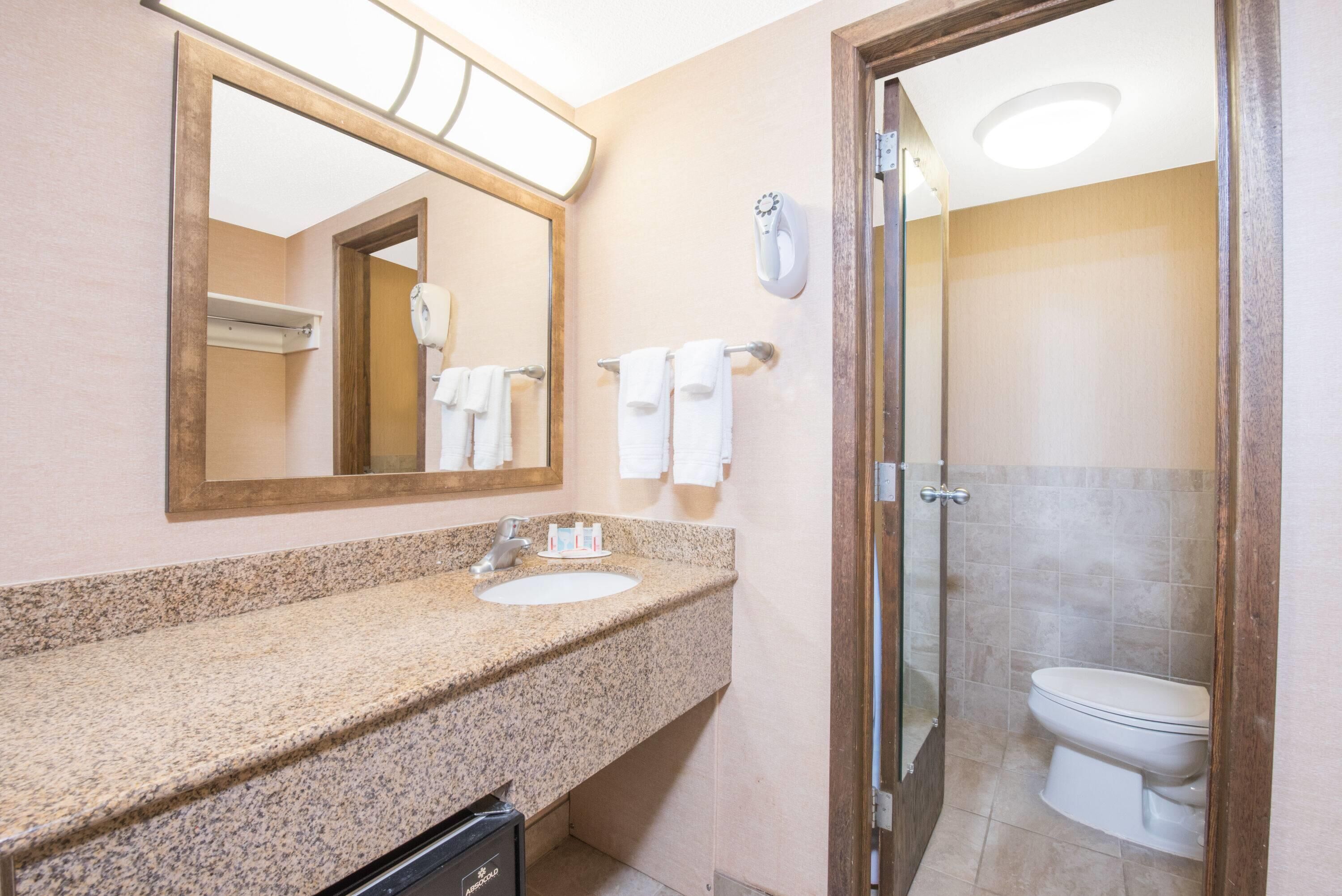 Een douche, een haardroger, handdoeken