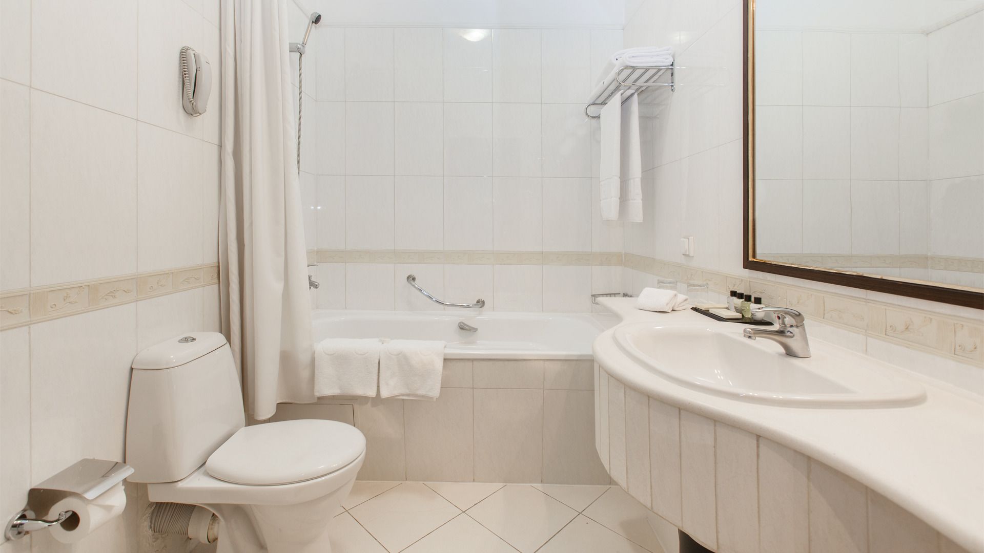 free toiletries, hair dryer, bathrobes, slippers