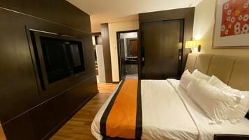 1 bedroom, desk, blackout curtains, iron/ironing board