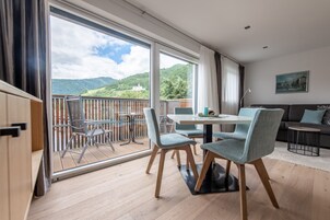 Apartamento superior, 1 habitación, balcón (41 Square Meters) | Zona de estar | Televisión LED de 32 pulgadas con canales por satélite, una televisión