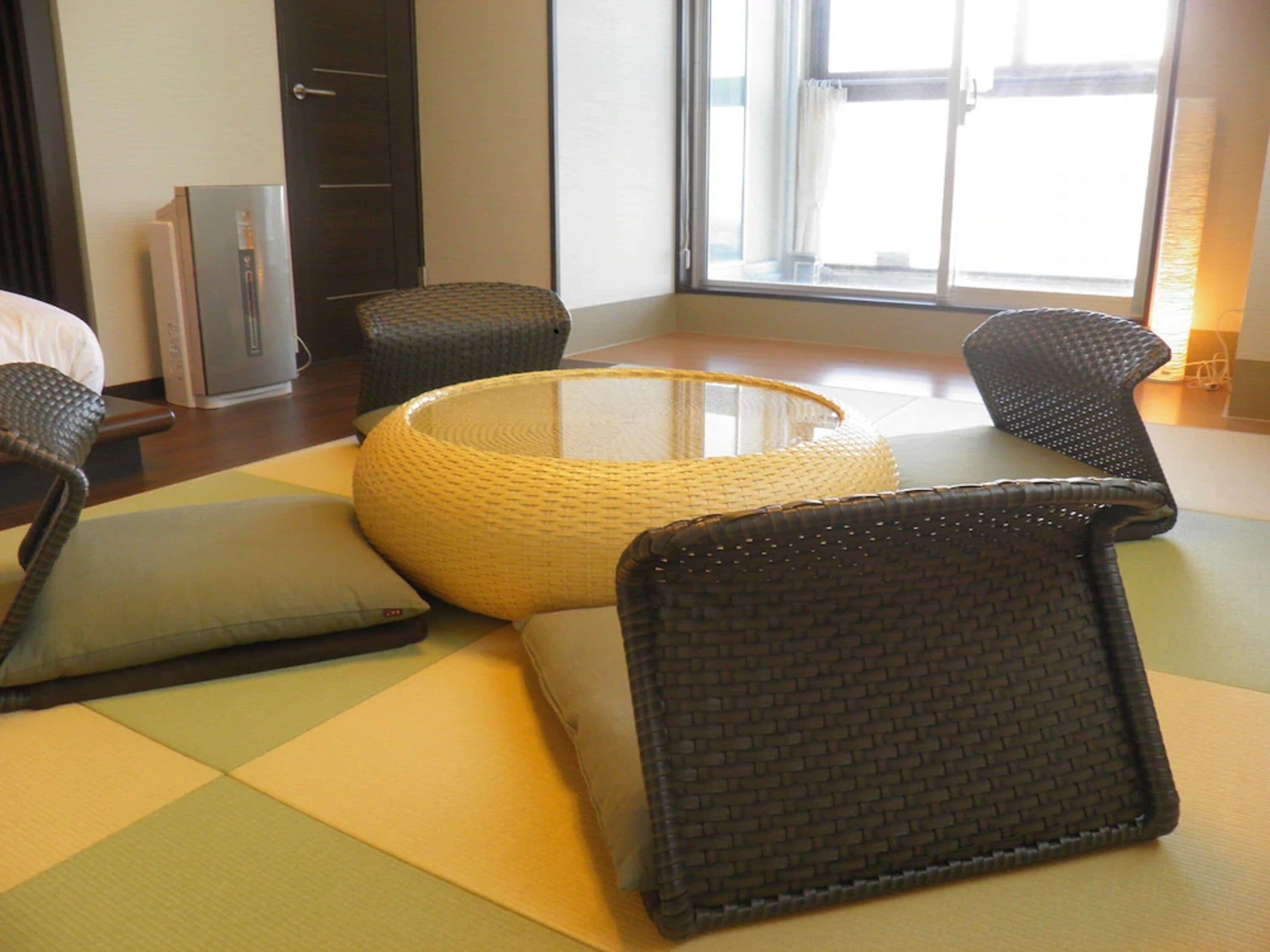 deluxe japanese and western style room with private onsen (mt.yotei view) (non smoking) | in-room safe, free wifi, bed sheets