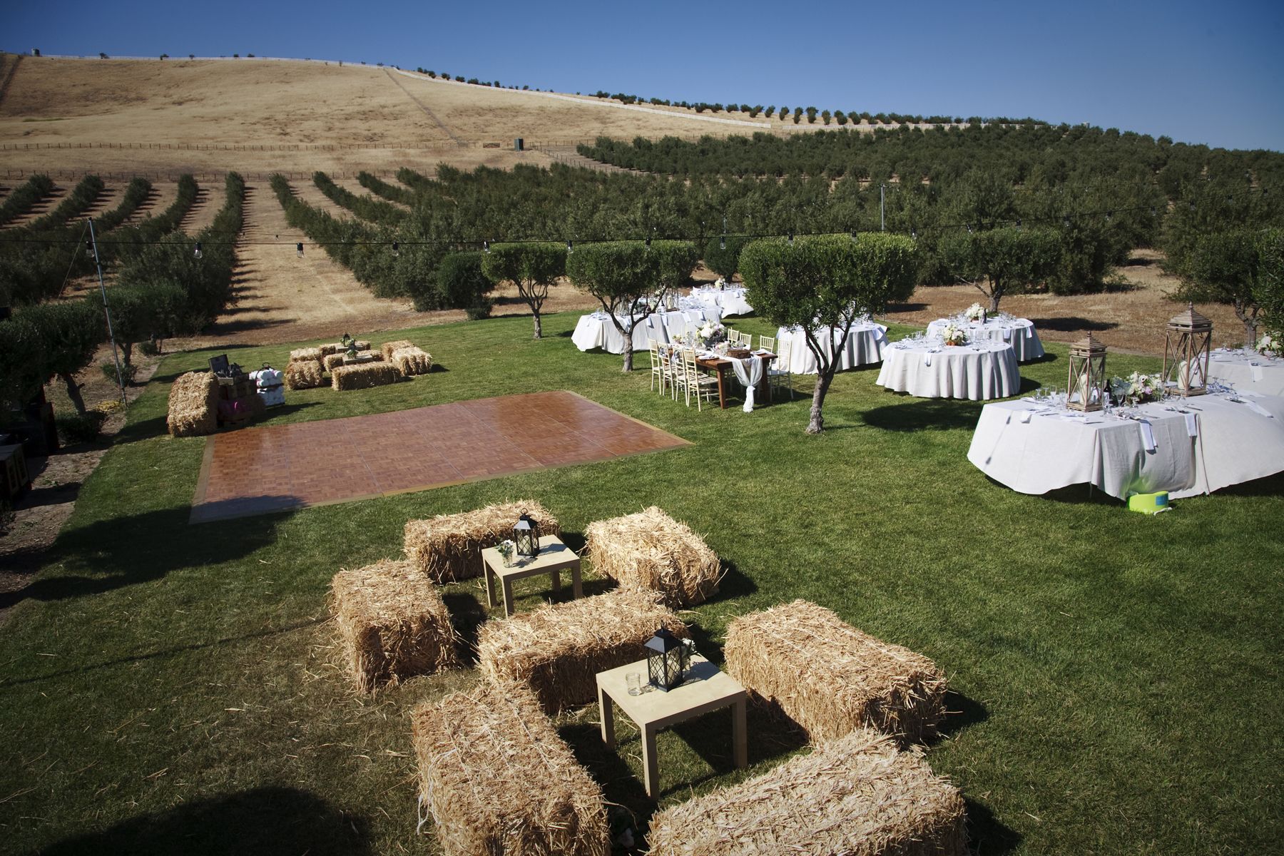 Outdoor banquet area