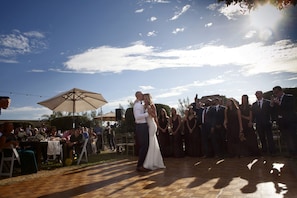 Outdoor wedding area