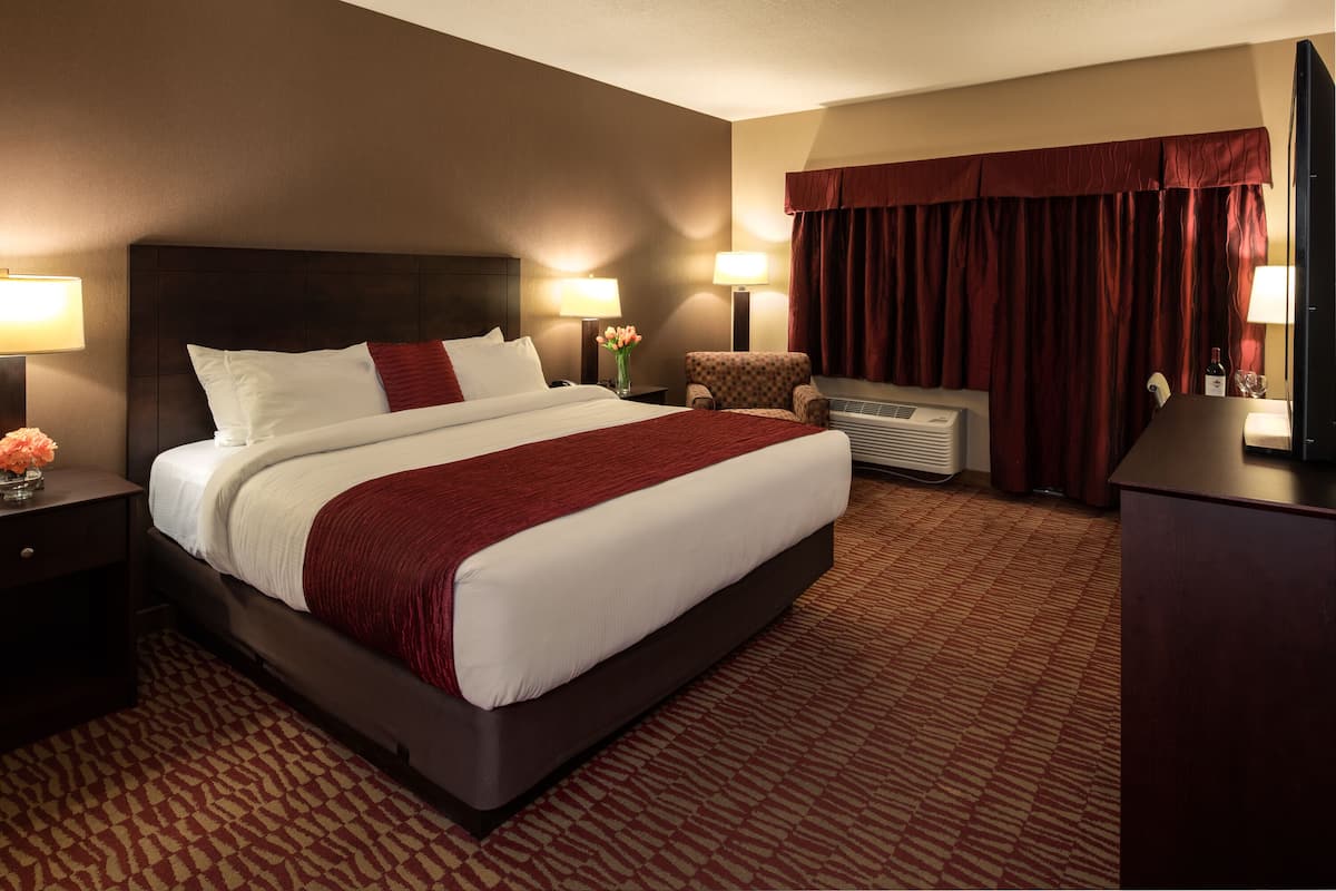 Premium bedding, blackout drapes, free WiFi, bed sheets