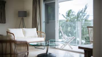 Penthouse Premium, balcon, vue port | Literie de qualité supérieure