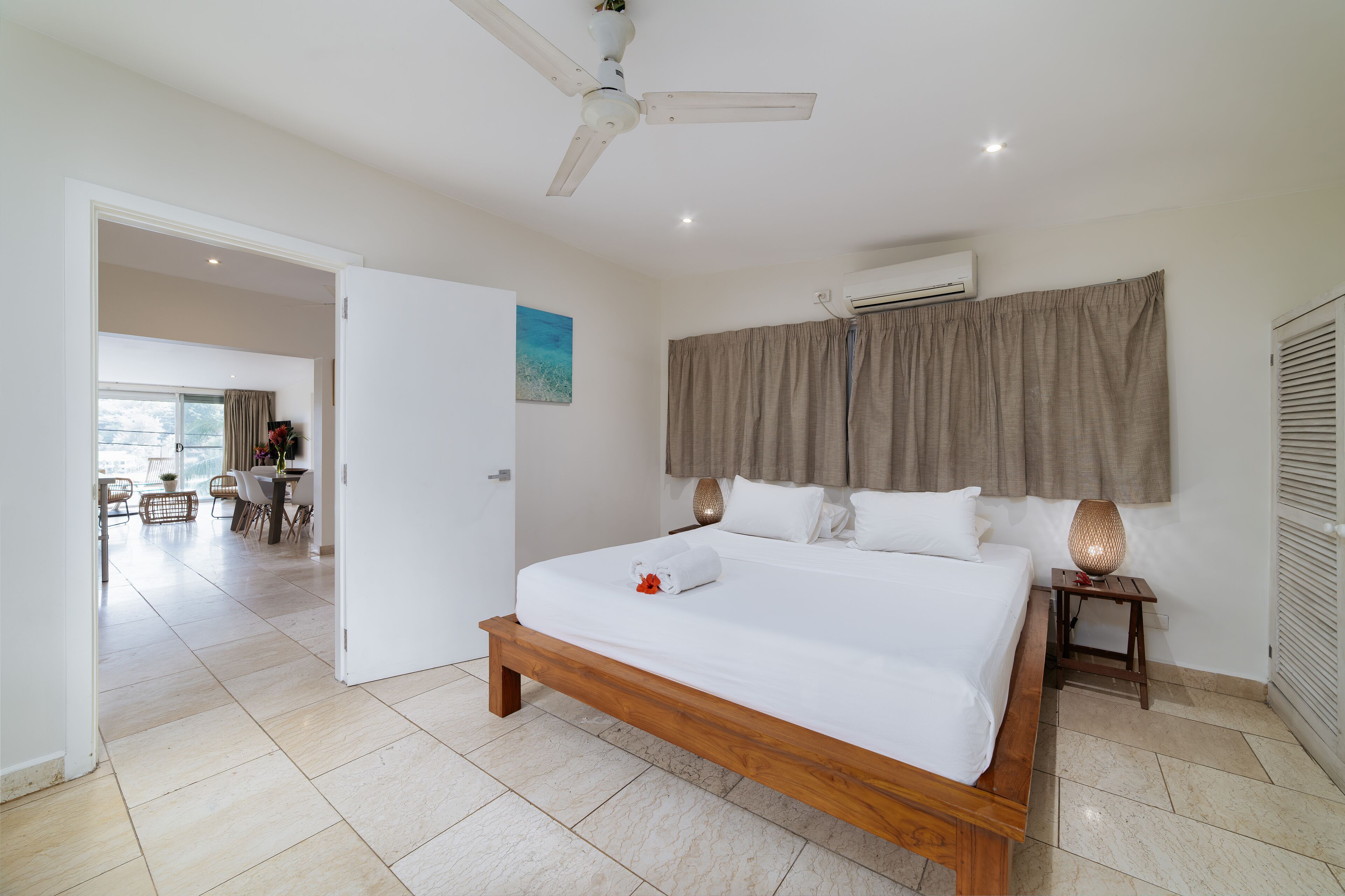 premium penthouse, balcony, harbour view | premium bedding, laptop workspace, blackout curtains, soundproofing