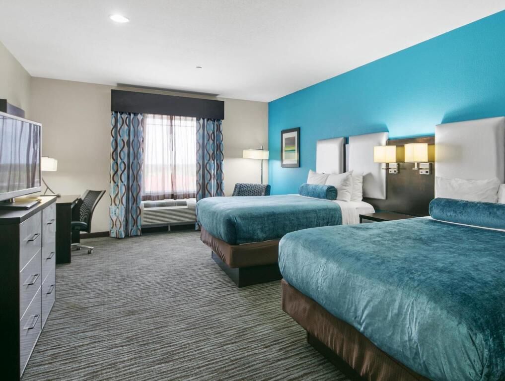 Pillow-top beds, in-room safe, desk, iron/ironing board