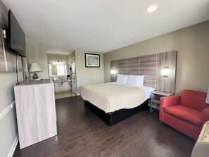 Caja fuerte, tabla de planchar con plancha, wifi gratis y ropa de cama