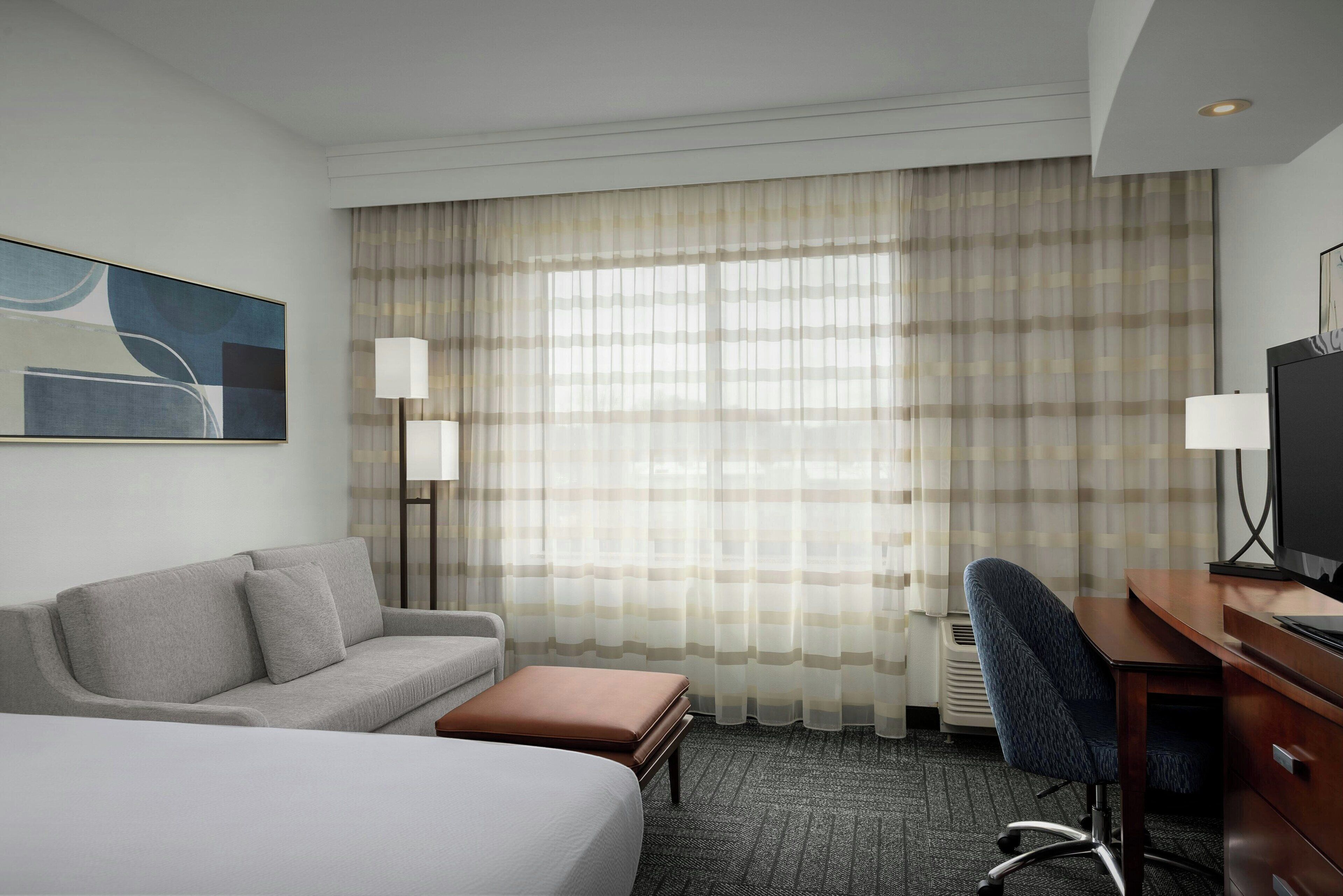 desk, laptop workspace, iron/ironing board, free cots/infant beds