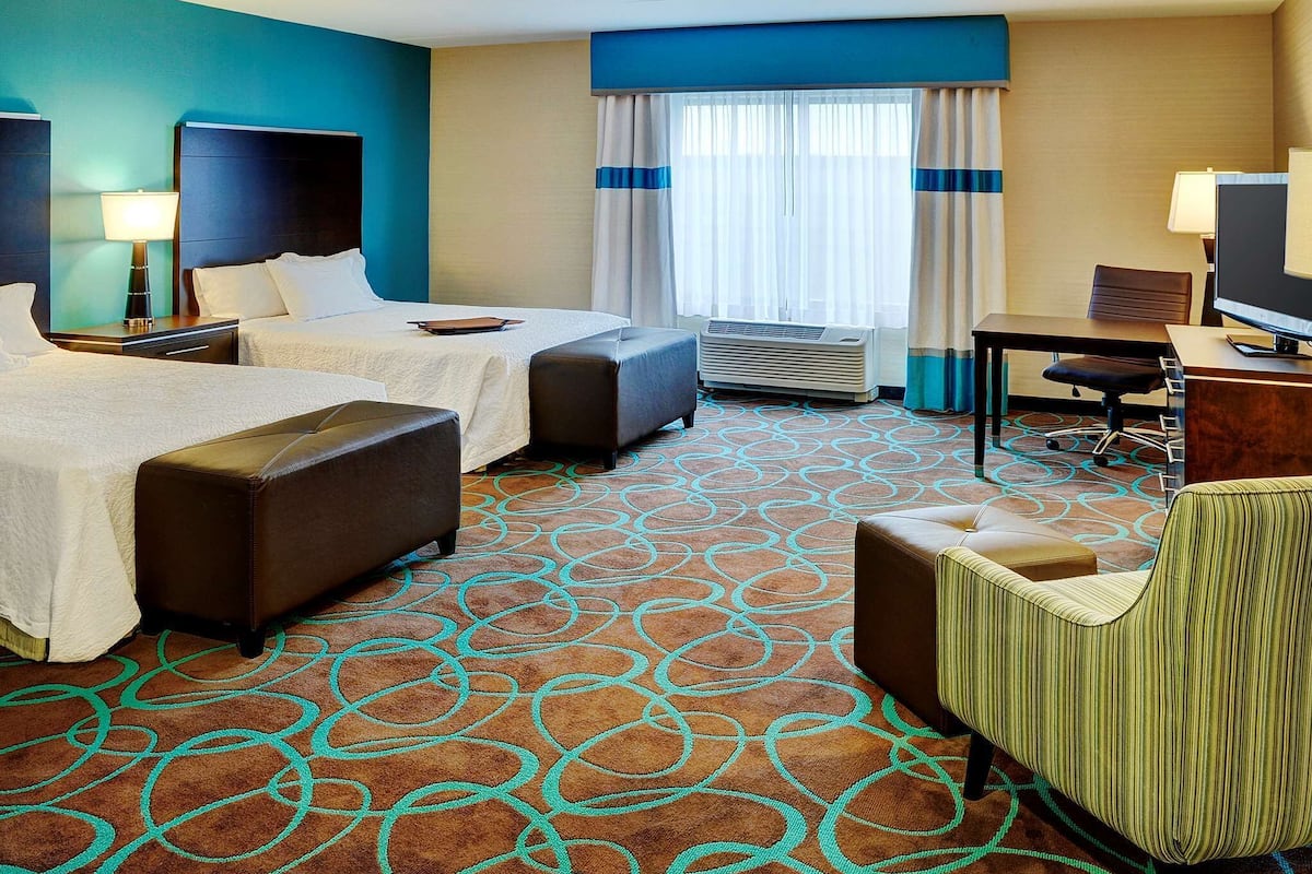 room, 2 queen beds, accessible, non smoking | pillow-top beds, in-room safe, desk, iron/ironing board