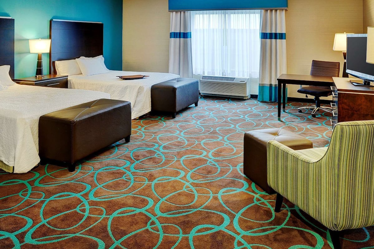 Room, 2 Queen Beds, Accessible, Non Smoking | Pillow-top beds, in-room safe, desk, iron/ironing board