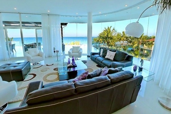 40-inch flat-screen TV with cable channels, TV, iPod dock