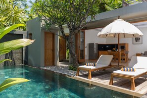 Villa - 1 sovrum - privat pool | Värdeförvaringsskåp på rummet, gratis barnsängar och extrasängar