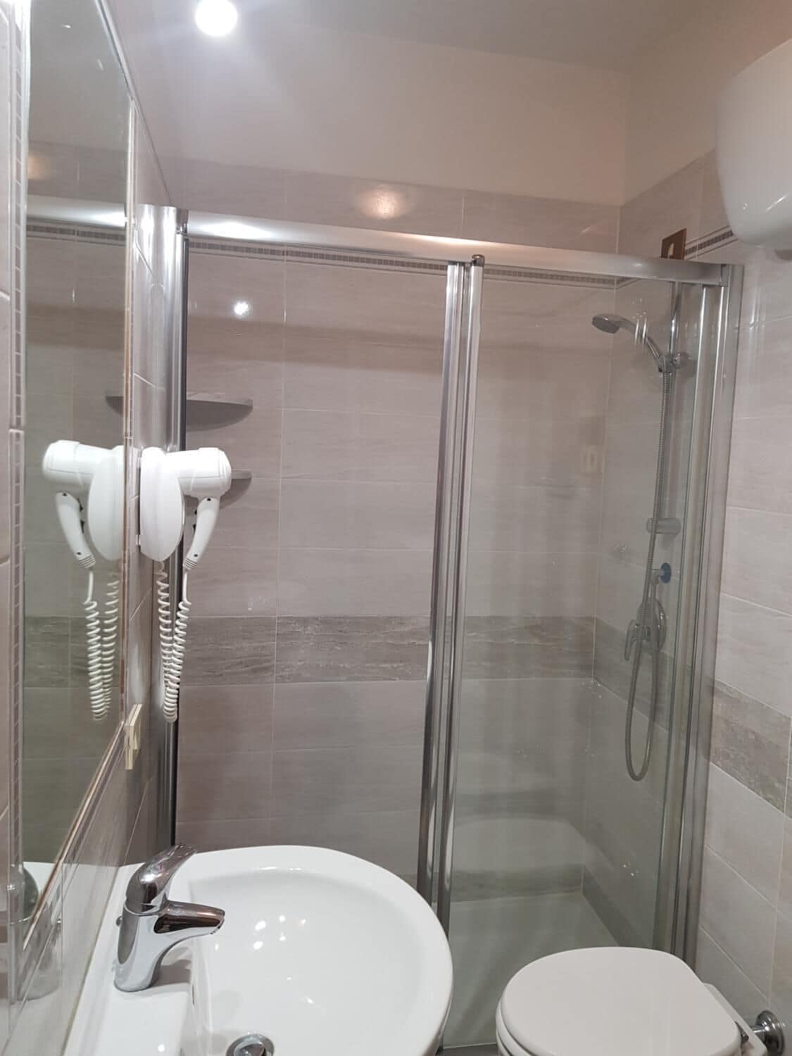 Shower, hair dryer