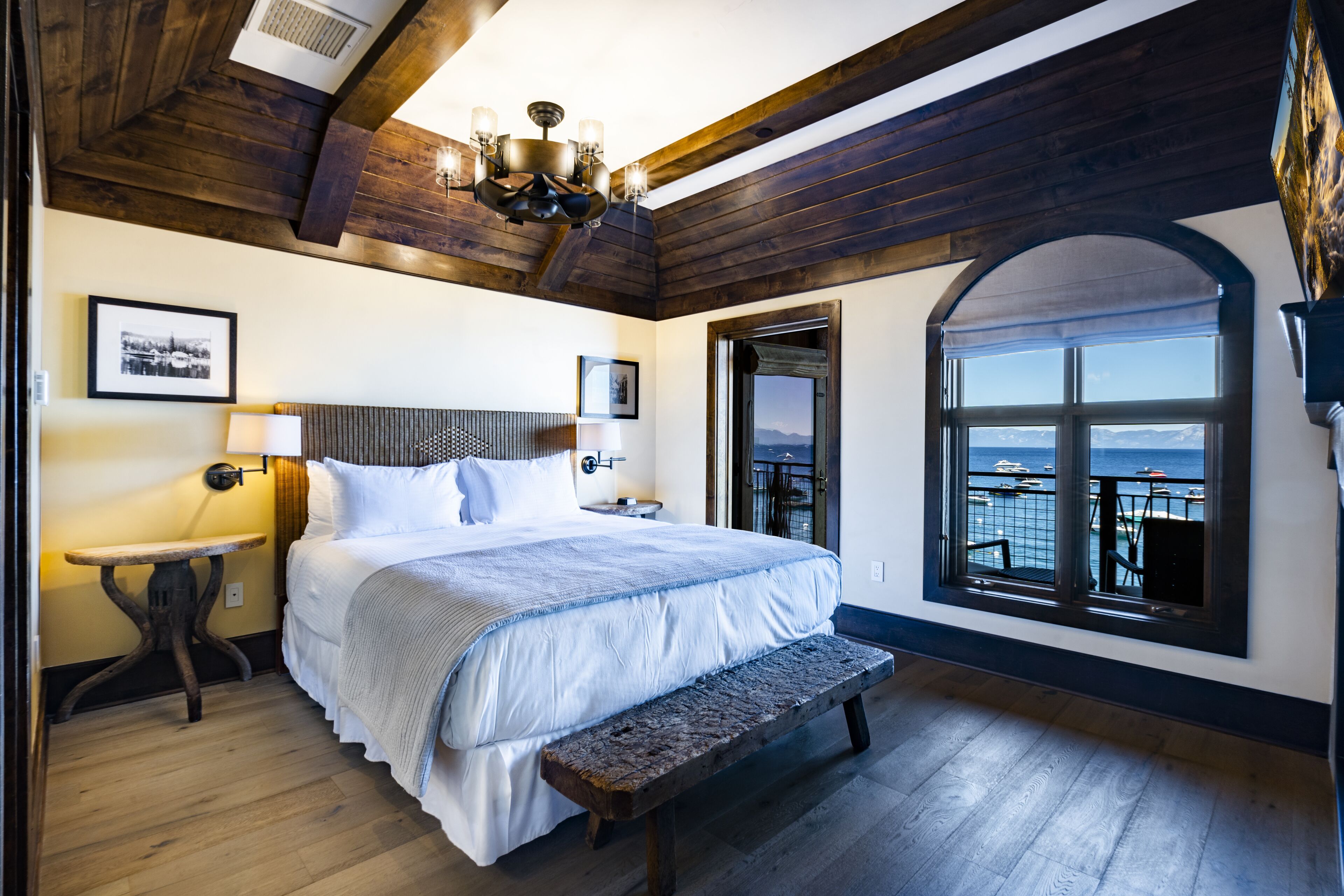 luxury suite, 1 king bed with sofa bed, lake view | 1 bedroom, egyptian cotton sheets, premium bedding, down duvets