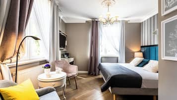 Select Comfort beds, free minibar items, in-room safe