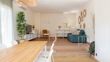Family Duplex, Tower | Living area | 42-inch TV with digital channels