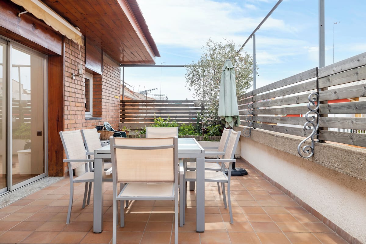 Familie maisonnette, in toren | Terras