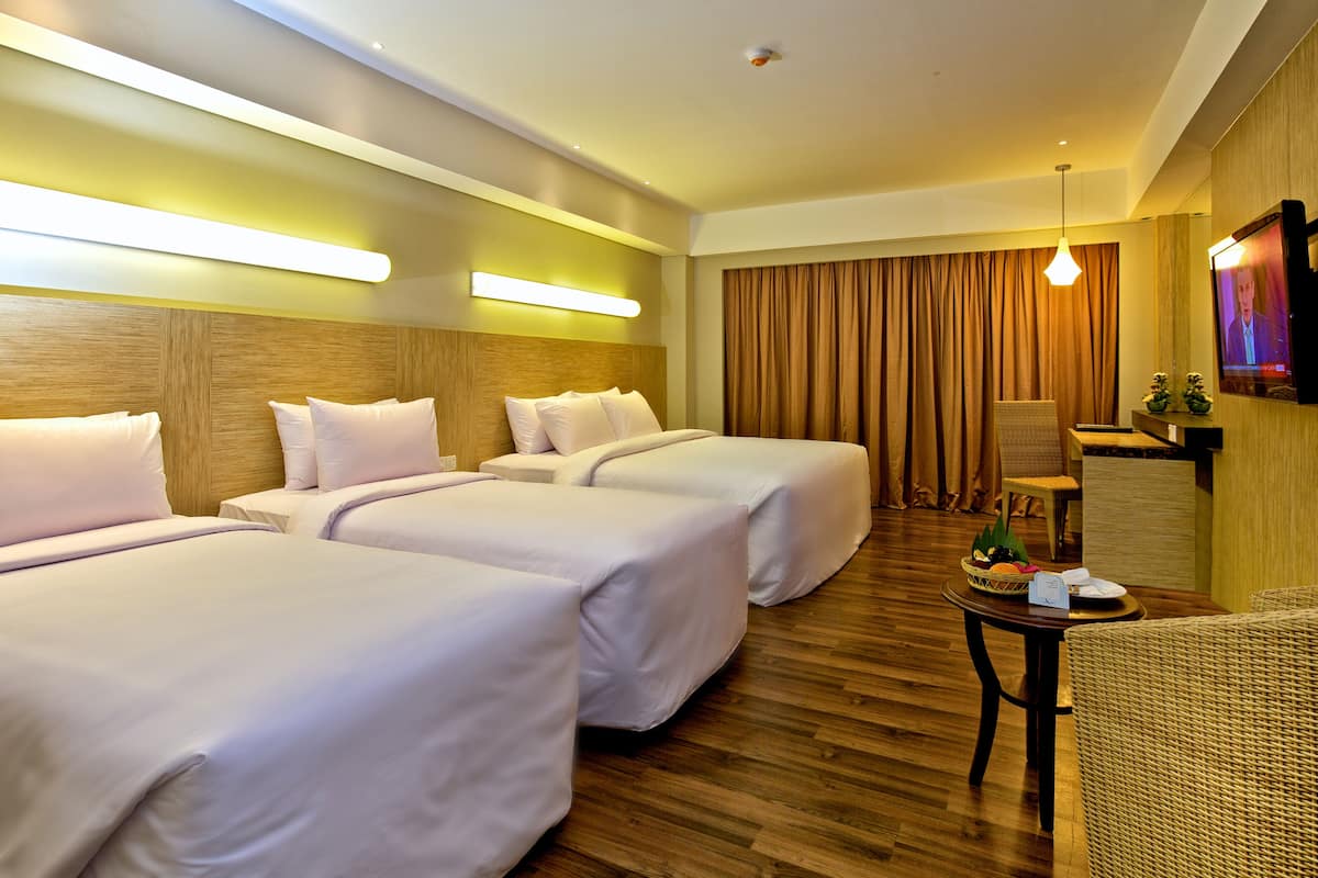 Family Room | Premium bedding, in-room safe, desk, iron/ironing board (on request)