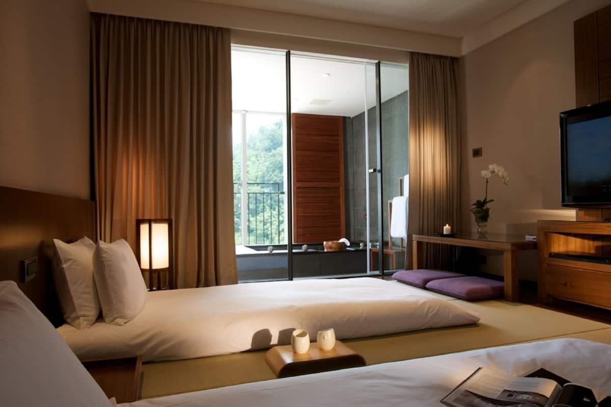 japanese style room (dual spring bath) | premium bedding, down duvets, pillow-top beds, in-room safe