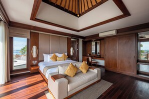 Villa, 2 Bedrooms, Bay View | Minibar, in-room safe, desk, laptop workspace