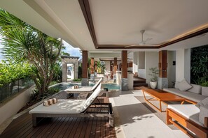 Villa, 2 Bedrooms, Bay View | Living area | 42-inch LCD TV with cable channels, TV - TanaDewa Villas Nusa Dua Bali By Cross Collection (Nusa Dua)