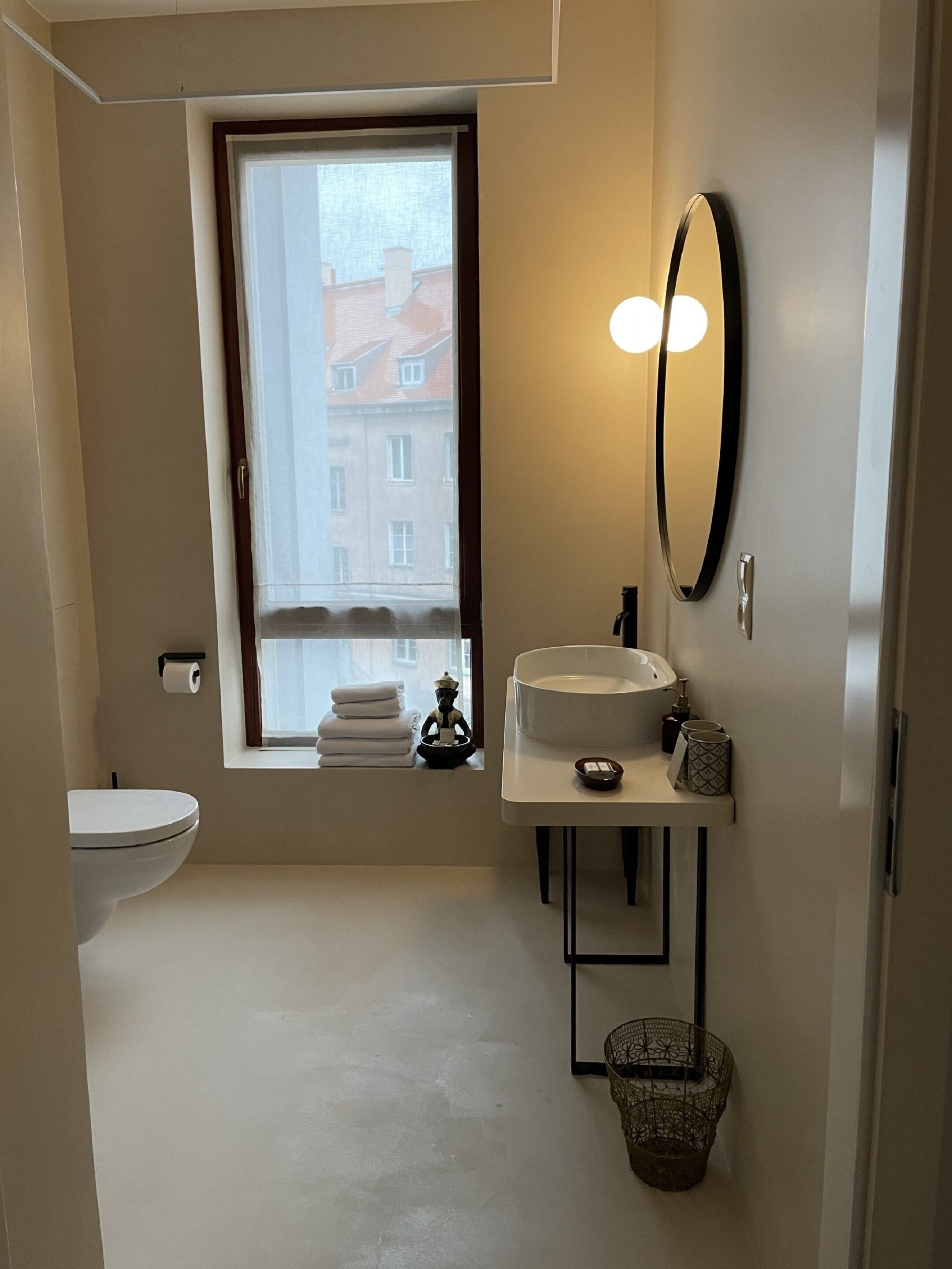 junior suite | bathroom | hair dryer, bathrobes, slippers, towels