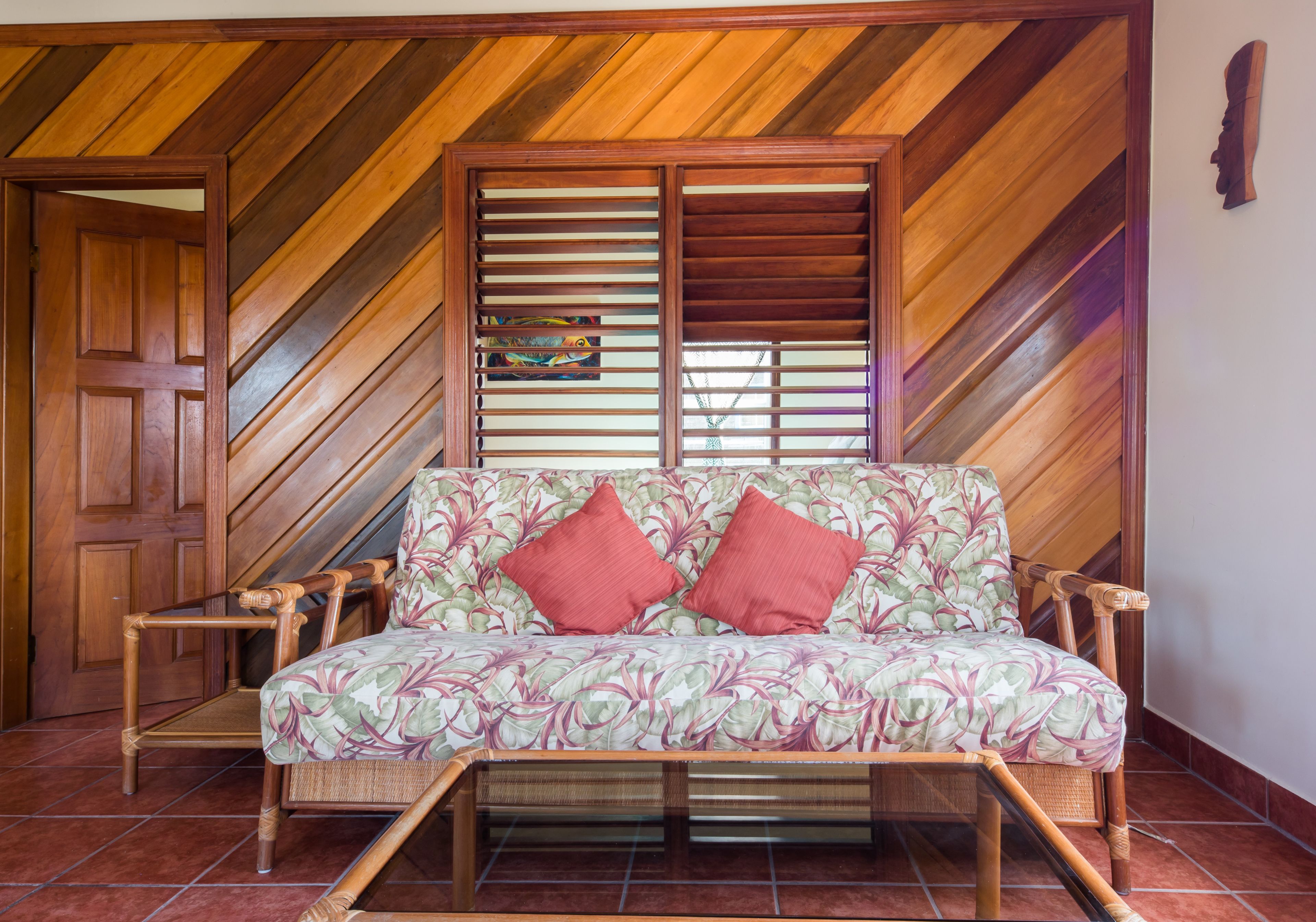 sea view villa | living room | 32-inch tv with cable channels, netflix, dvd player