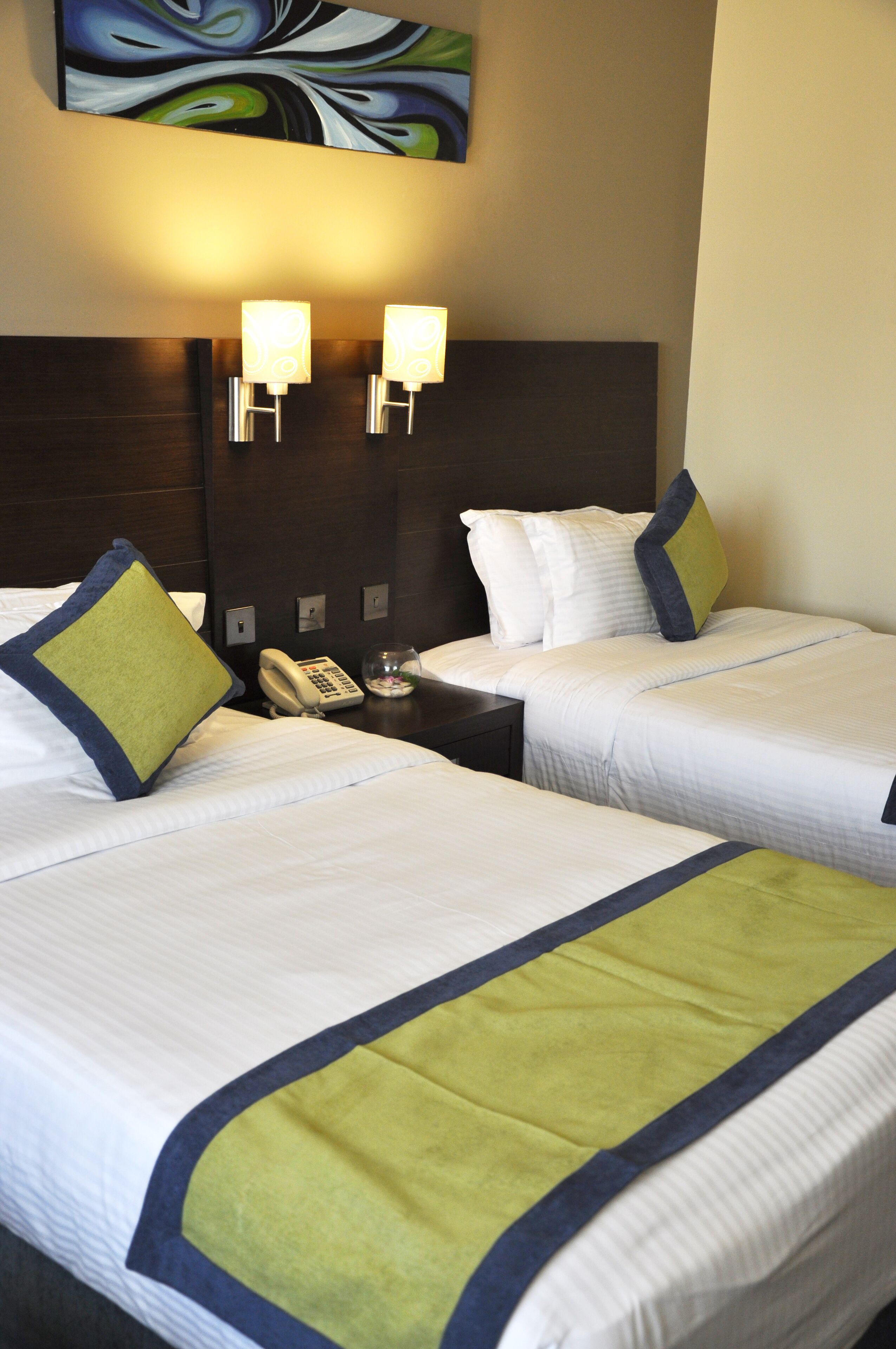 superior room, 2 single beds, smoking, city view | egyptian cotton sheets, pillow-top beds, minibar, in-room safe