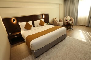 Egyptian cotton sheets, pillowtop beds, minibar, in-room safe