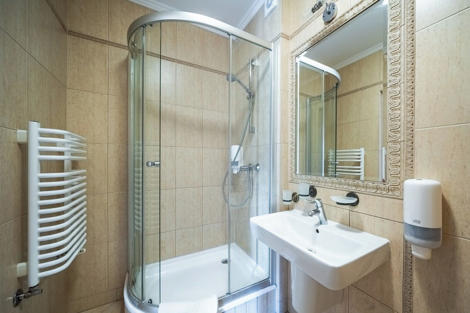 Suite | Bathroom | Shower, free toiletries, hair dryer, towels