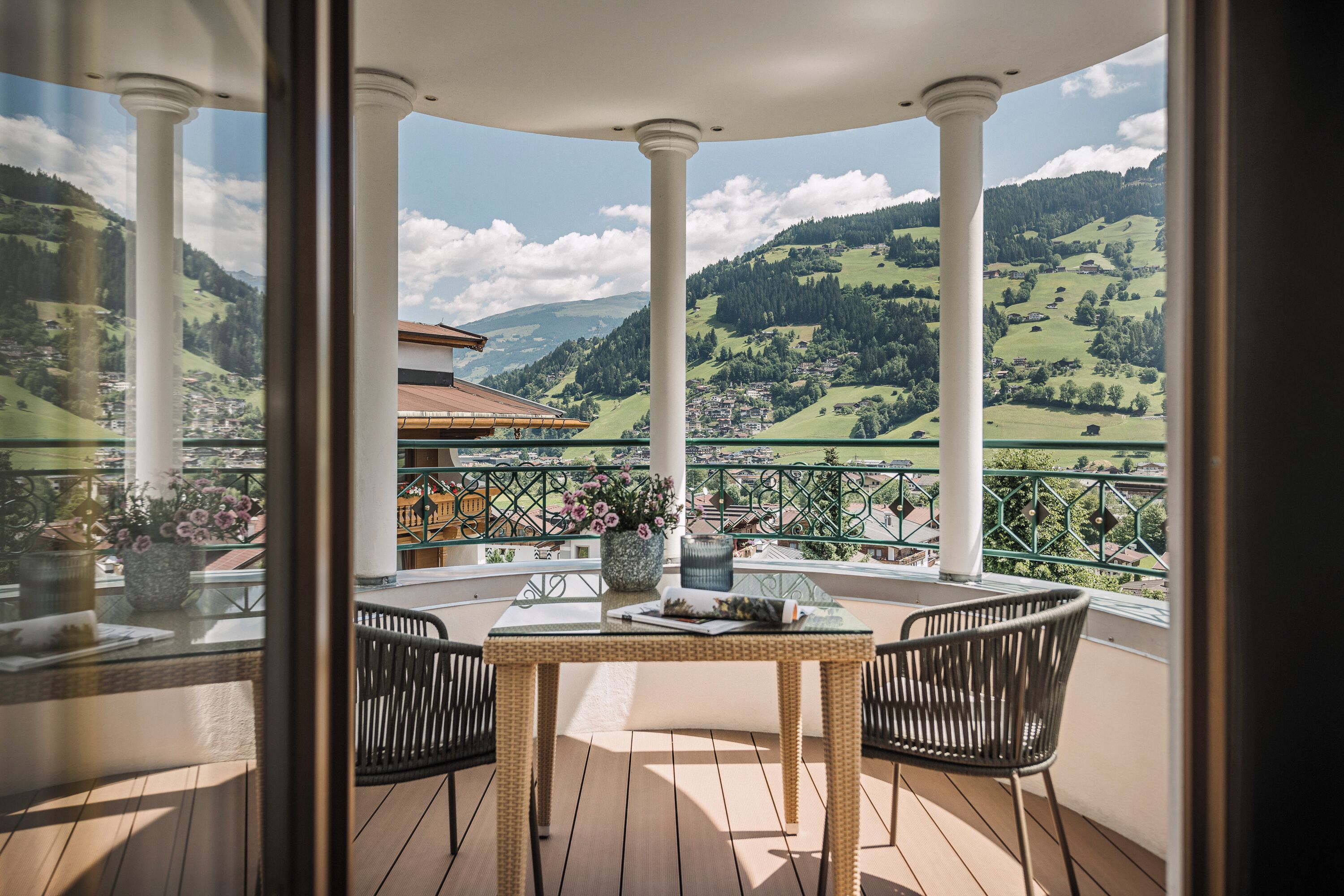 deluxe double room, balcony (edelweiss) | balcony view