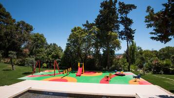 Indoor pool, outdoor pool, pool umbrellas, sun loungers