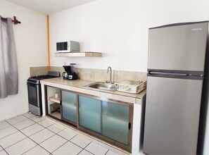 컴포트 아파트, 침실 1개, 주방 | 전용 주방 | 냉장고, 전자레인지, 쿡탑, 블렌더