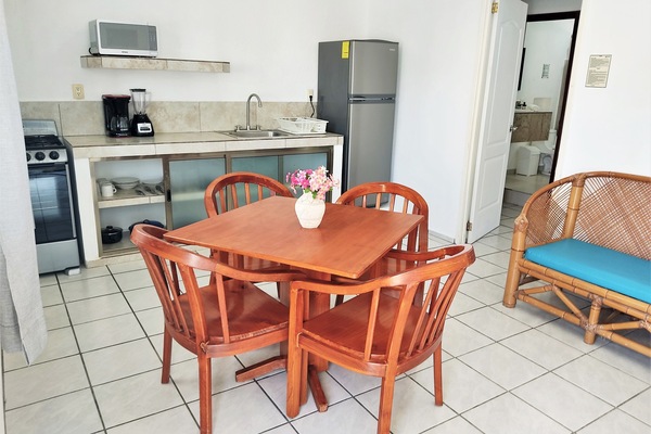 Comfort Apartment, 1 Bedroom, Kitchen | Living area | 20-inch TV with digital channels