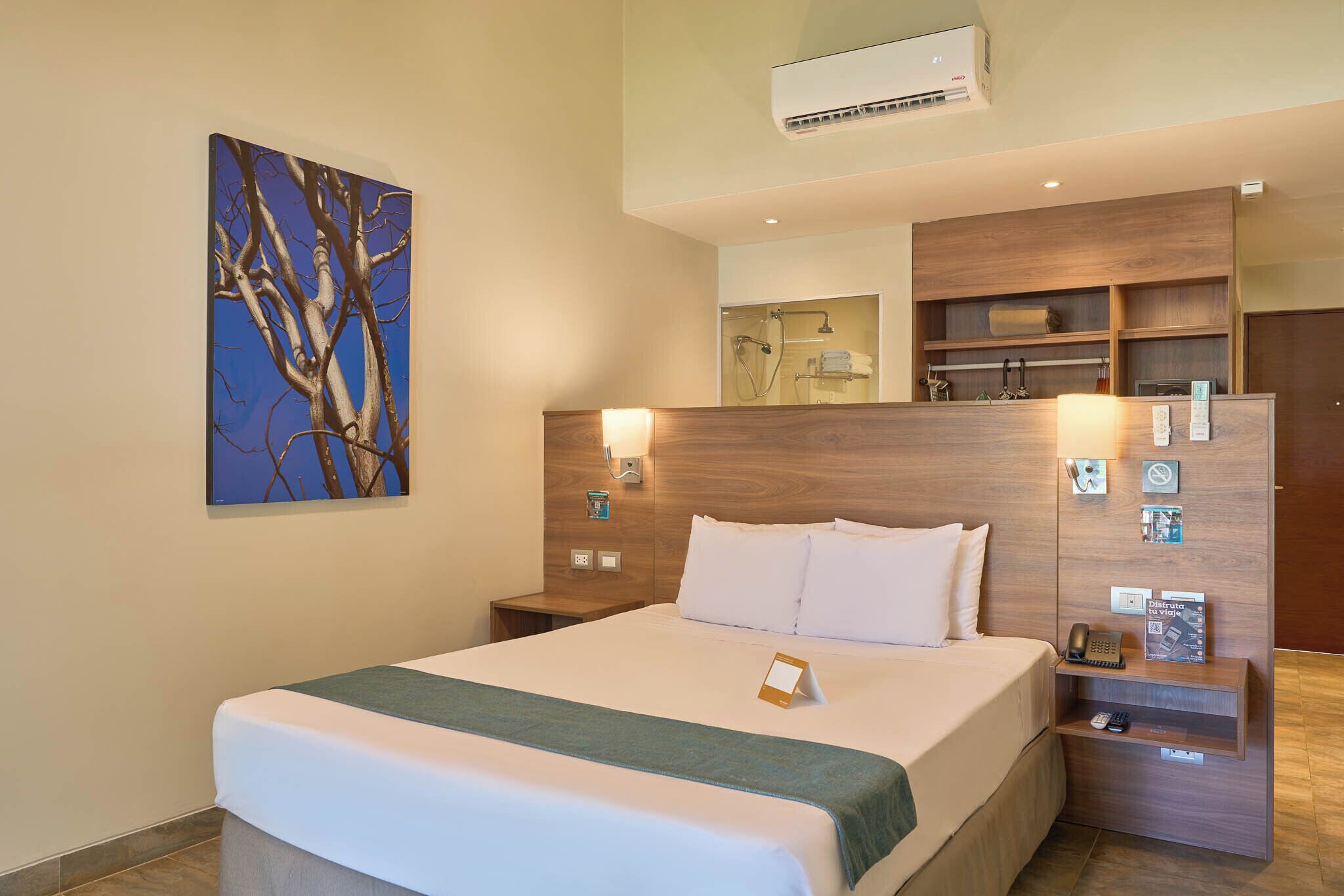 Superior-huone, 1 keskisuuri parisänky, terassi | Untuvapeitot, minibaari, tallelokero huoneessa, työpöytä